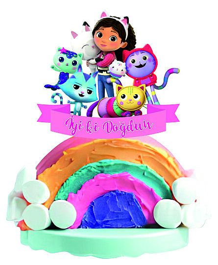 Gabby's Dollhouse 32 Kişilik Afişli Doğum Günü Parti Seti (1)