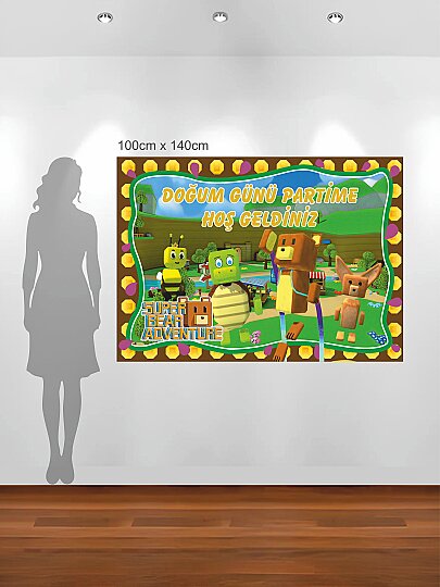 Super Bear Adventure 24 Kişilik Afişli Doğum Günü Parti Seti - 8