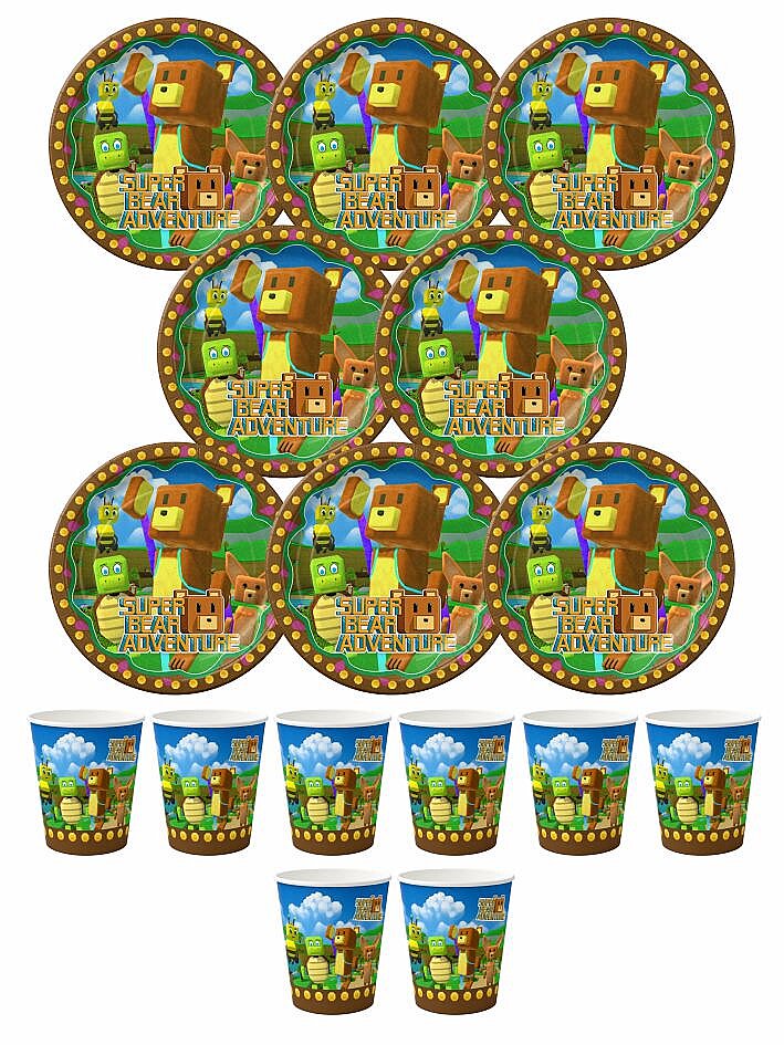 Super Bear Adventure 32 Kişilik Afişli Doğum Günü Parti Seti - 4