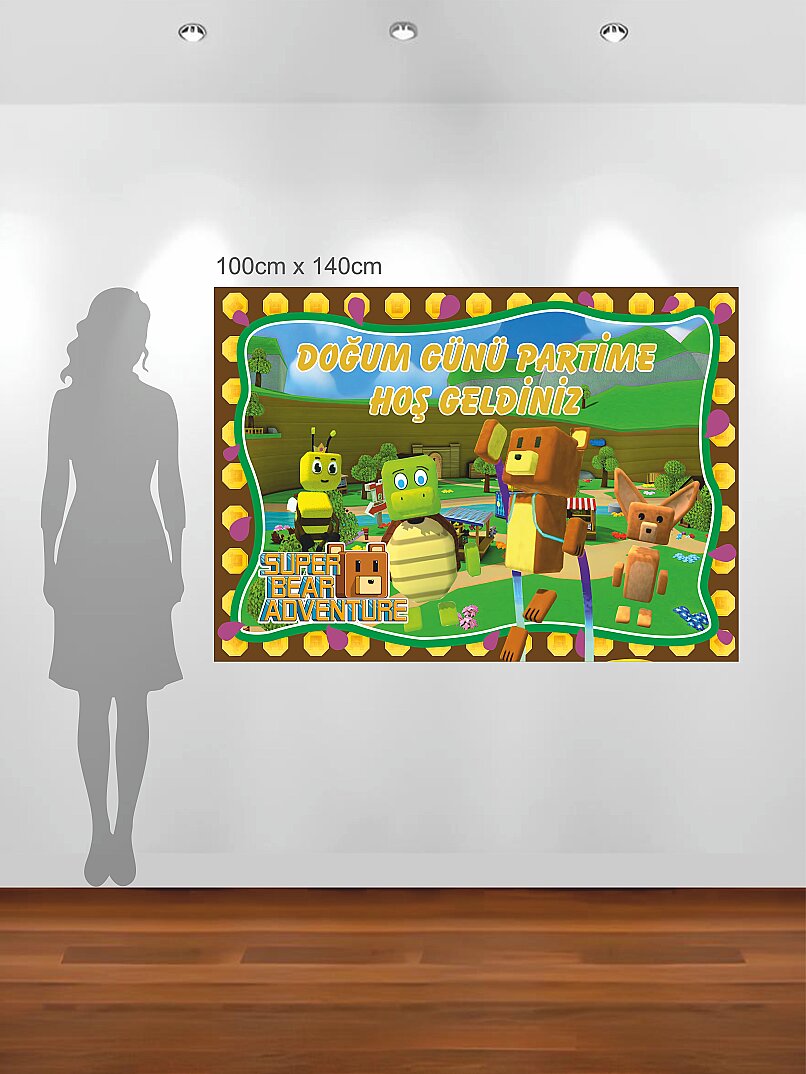 Super Bear Adventure 32 Kişilik Afişli Doğum Günü Parti Seti - 8